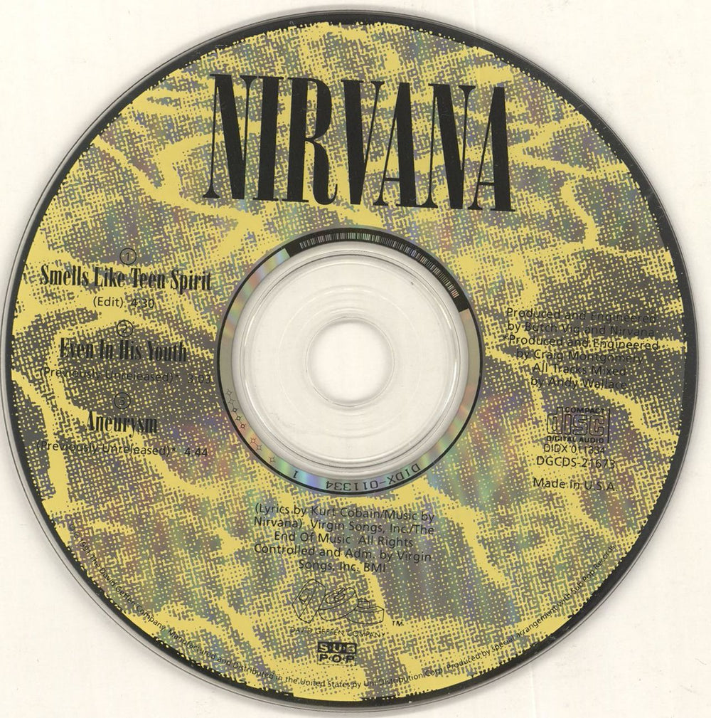 Nirvana (US) Smells Like Teen Spirit US CD single — RareVinyl.com