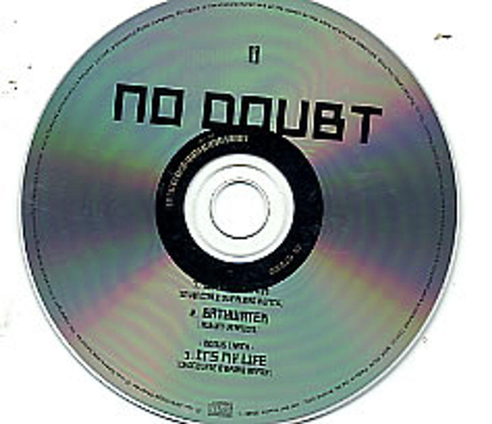 No Doubt Bathwater UK Promo CD single (CD5 / 5") DOUBT9