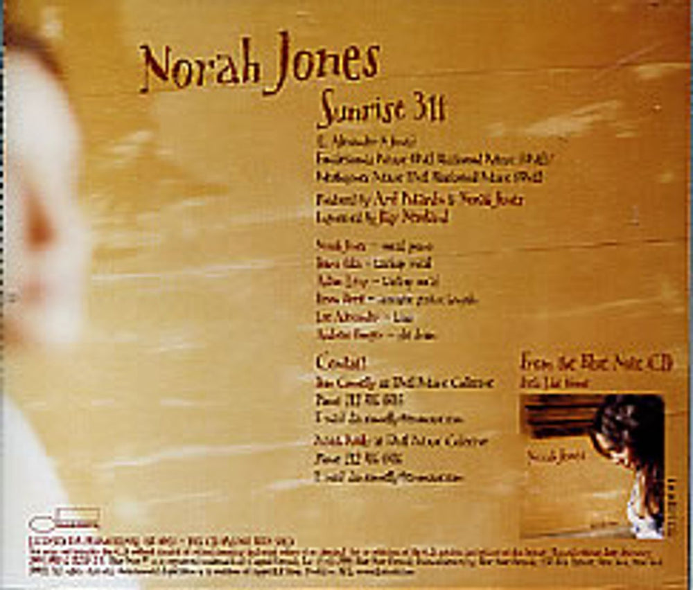 Norah Jones Sunrise US Promo CD single (CD5 / 5") 18230-2