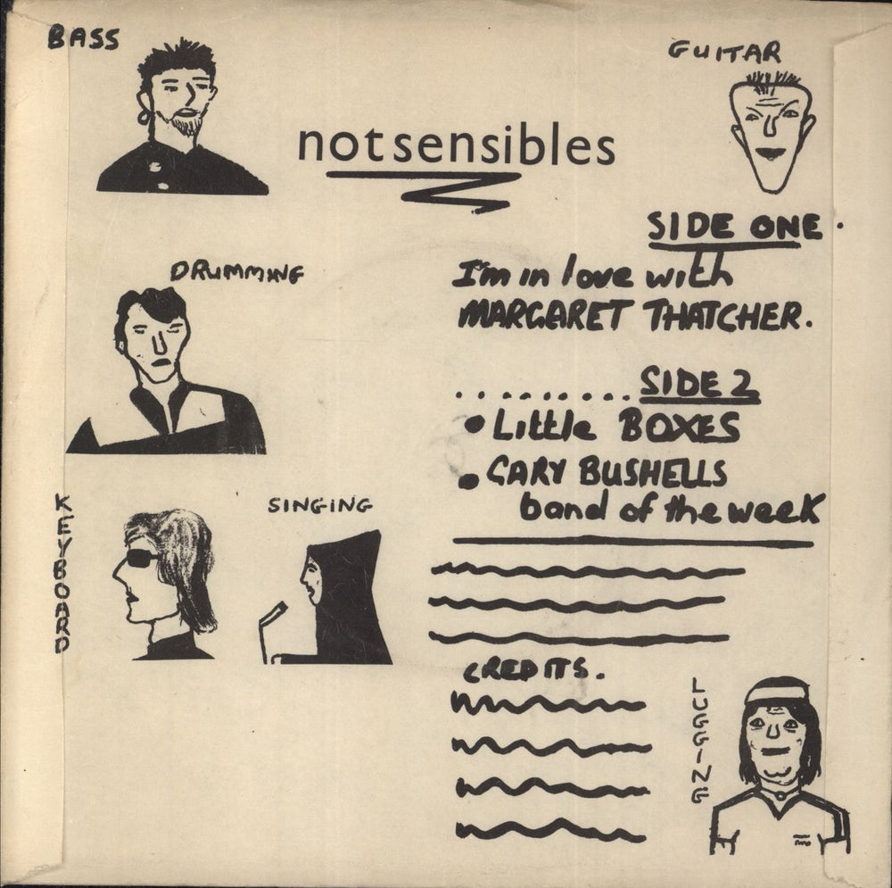 Notsensibles I'm In Love With Margaret Thatcher UK 7" vinyl single (7 inch record / 45)