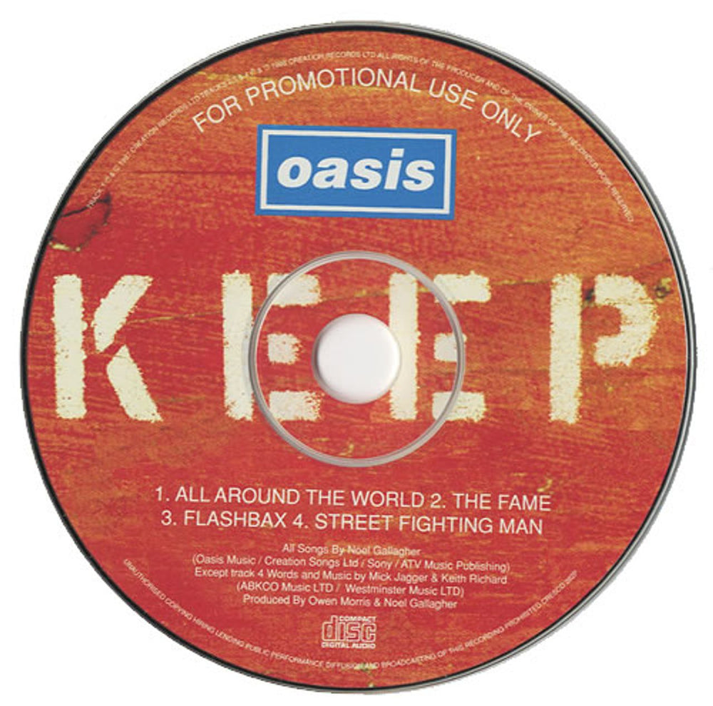 Oasis All Around The World UK Promo CD single (CD5 / 5") OASC5AL105152