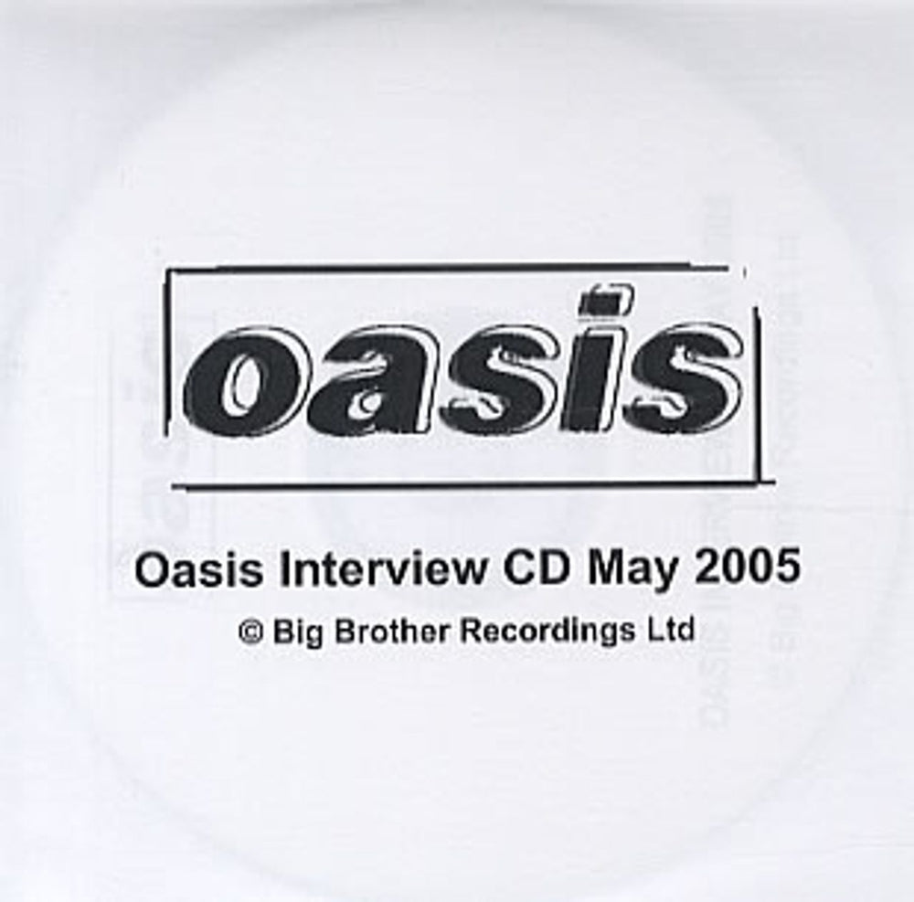 Oasis Don't Believe The Truth Interview UK Promo CD-R acetate CD-R ACETATE