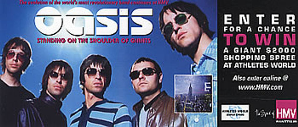 Oasis Standing On The Shoulder Of Giants - Competition Entry Canadian handbill COMPETITION ENTRY