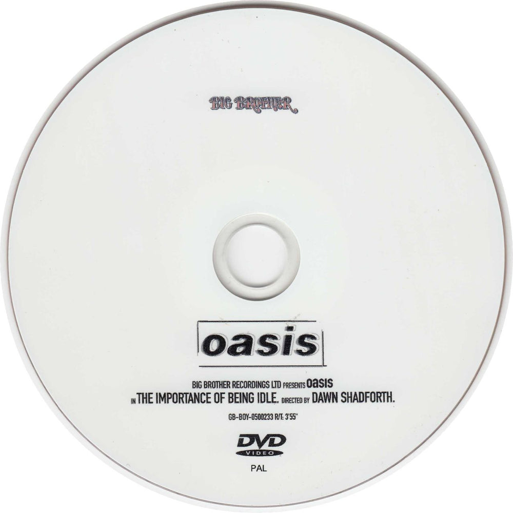 Oasis The Importance Of Being Idle UK Promo promo DVD-R OASDRTH669537