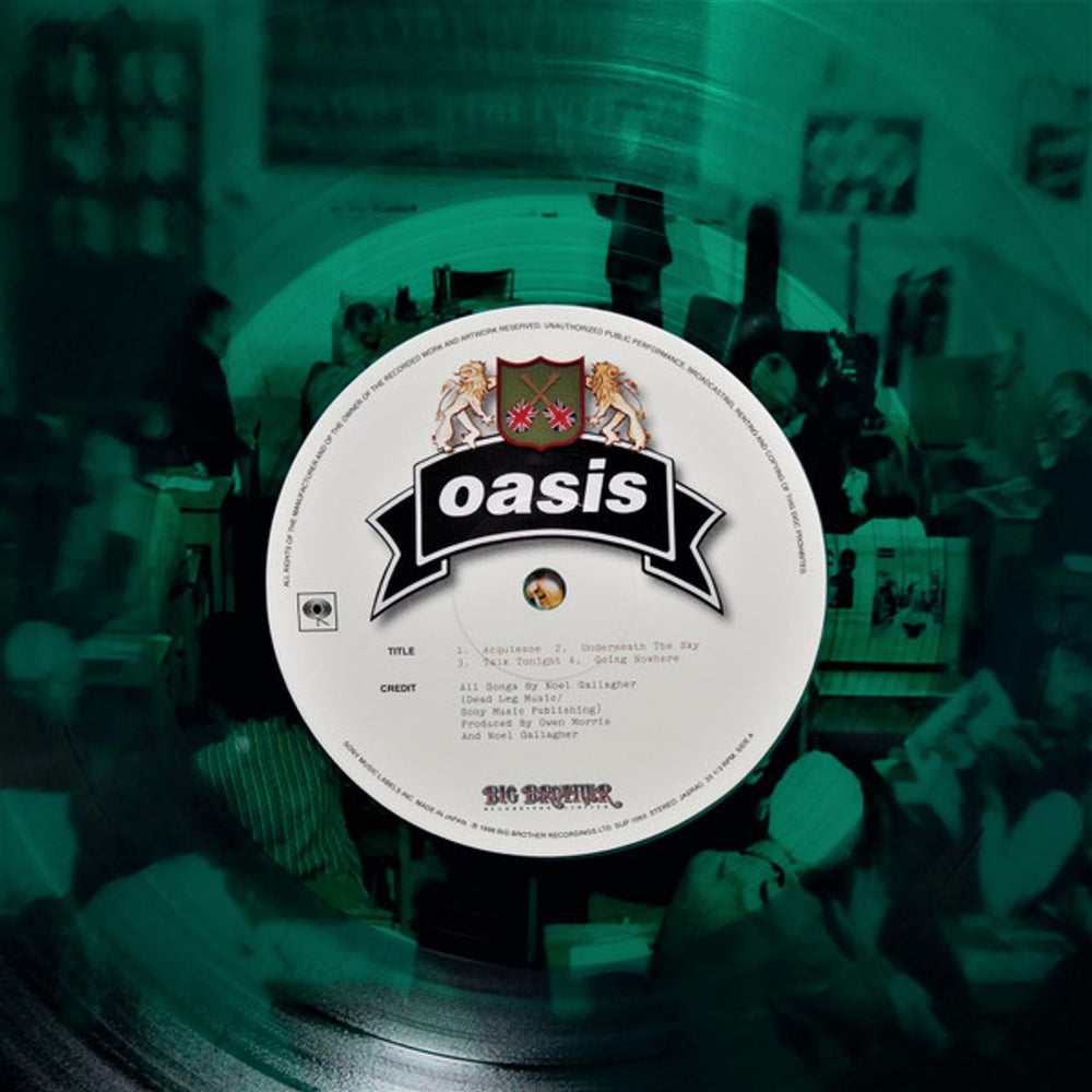 Oasis The Masterplan - Green Vinyl Japanese 2-LP vinyl set 