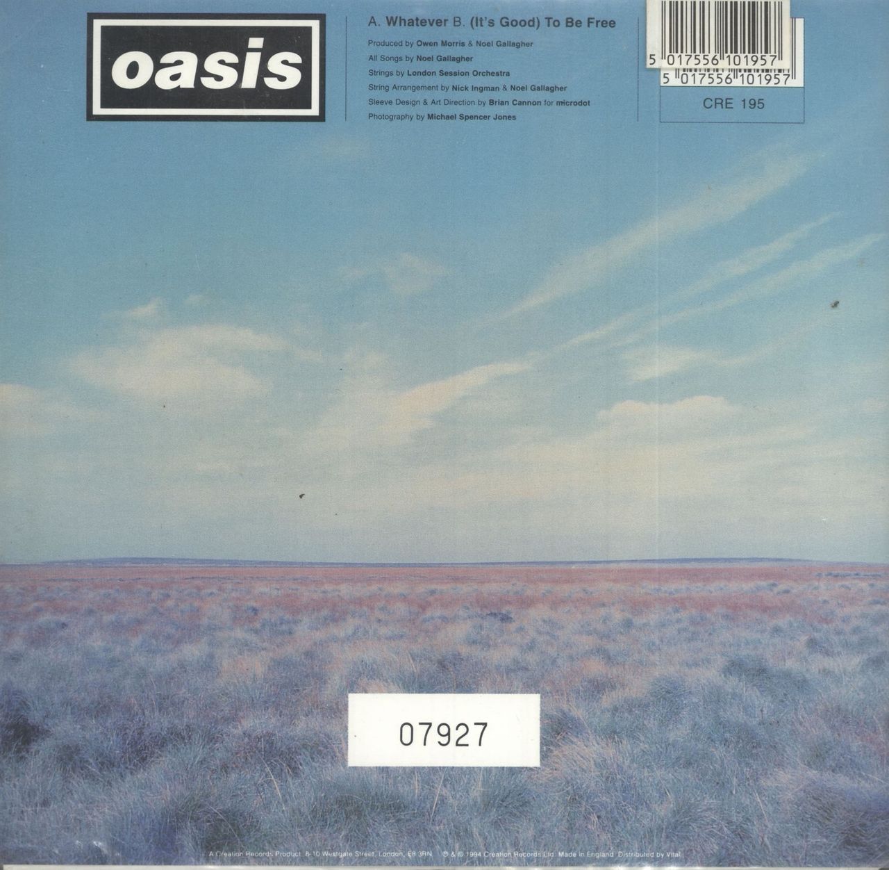 Oasis Whatever - Numbered + Insert - EX UK 7