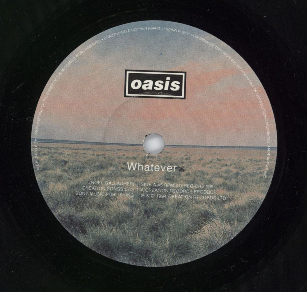 Oasis Whatever - Numbered UK 7" vinyl single (7 inch record / 45) OAS07WH41527