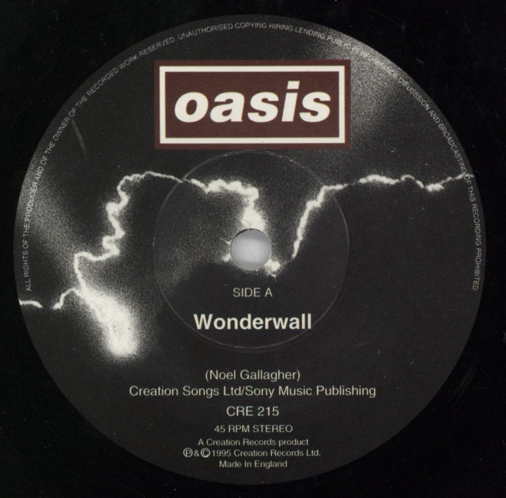 Oasis Wonderwall - VG UK 7" vinyl single (7 inch record / 45) OAS07WO817723