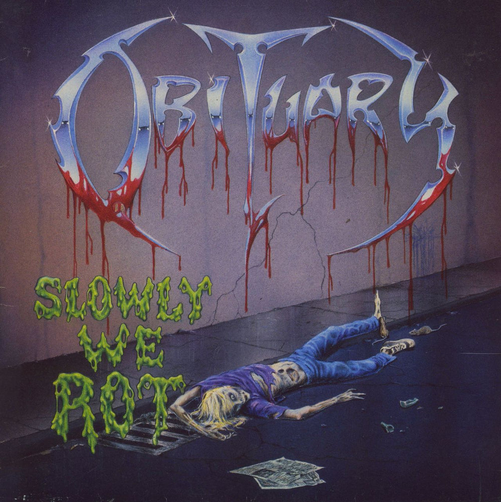 Obituary Slowly We Rot Dutch vinyl LP album (LP record) RO94891