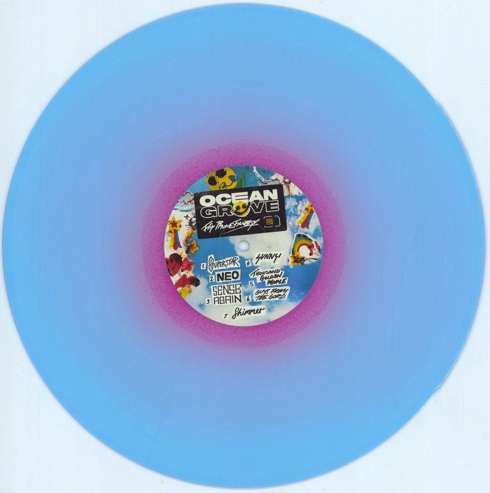 Ocean Grove Flip Phone Fantasy - Blue and Pink Vinyl Australian vinyl LP album (LP record) 4CELPFL789334