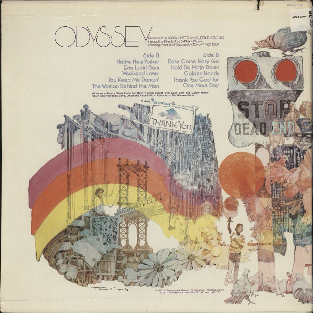 Odyssey Odyssey US vinyl LP album (LP record)