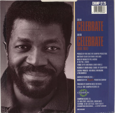 Oliver Cheatham Celebrate UK 12" vinyl single (12 inch record / Maxi-single) 5014524000366