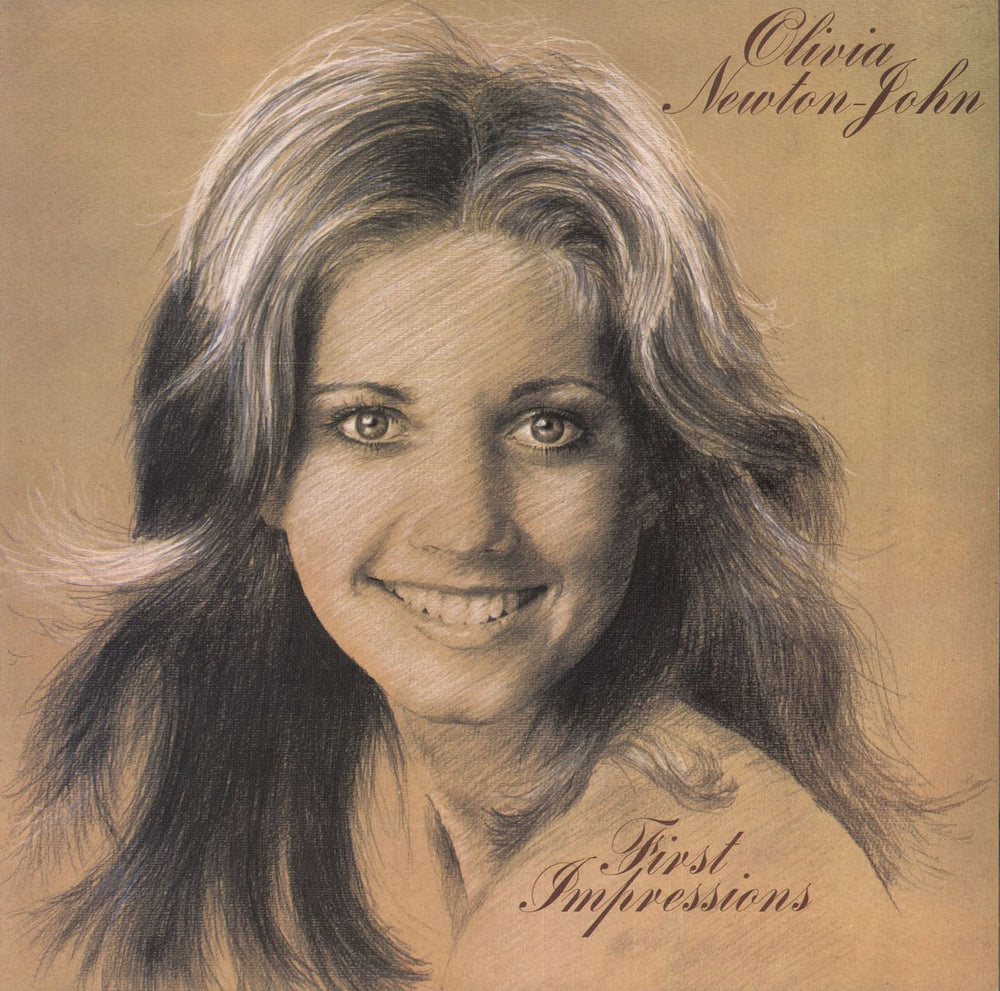 Olivia Newton John First Impressions - 1st - Textured UK vinyl LP album (LP record) EMC3055