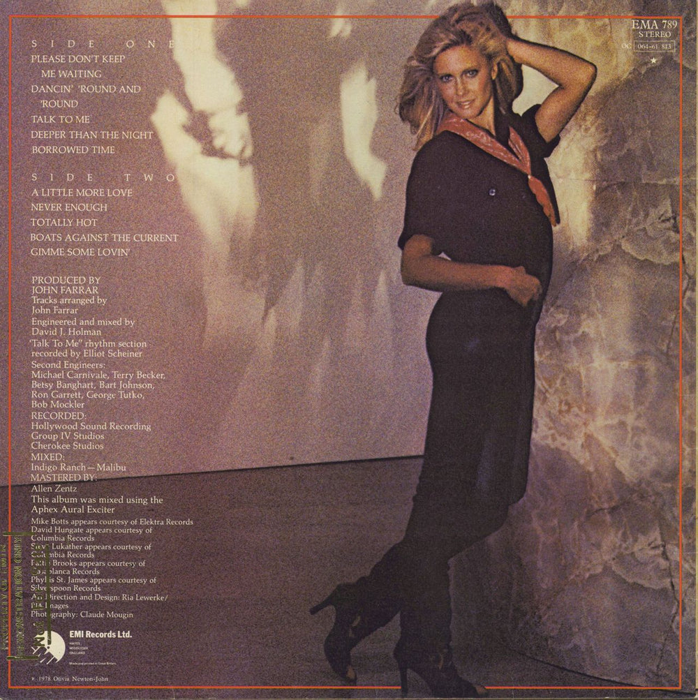Olivia Newton John Totally Hot - Autographed UK vinyl LP album (LP record)