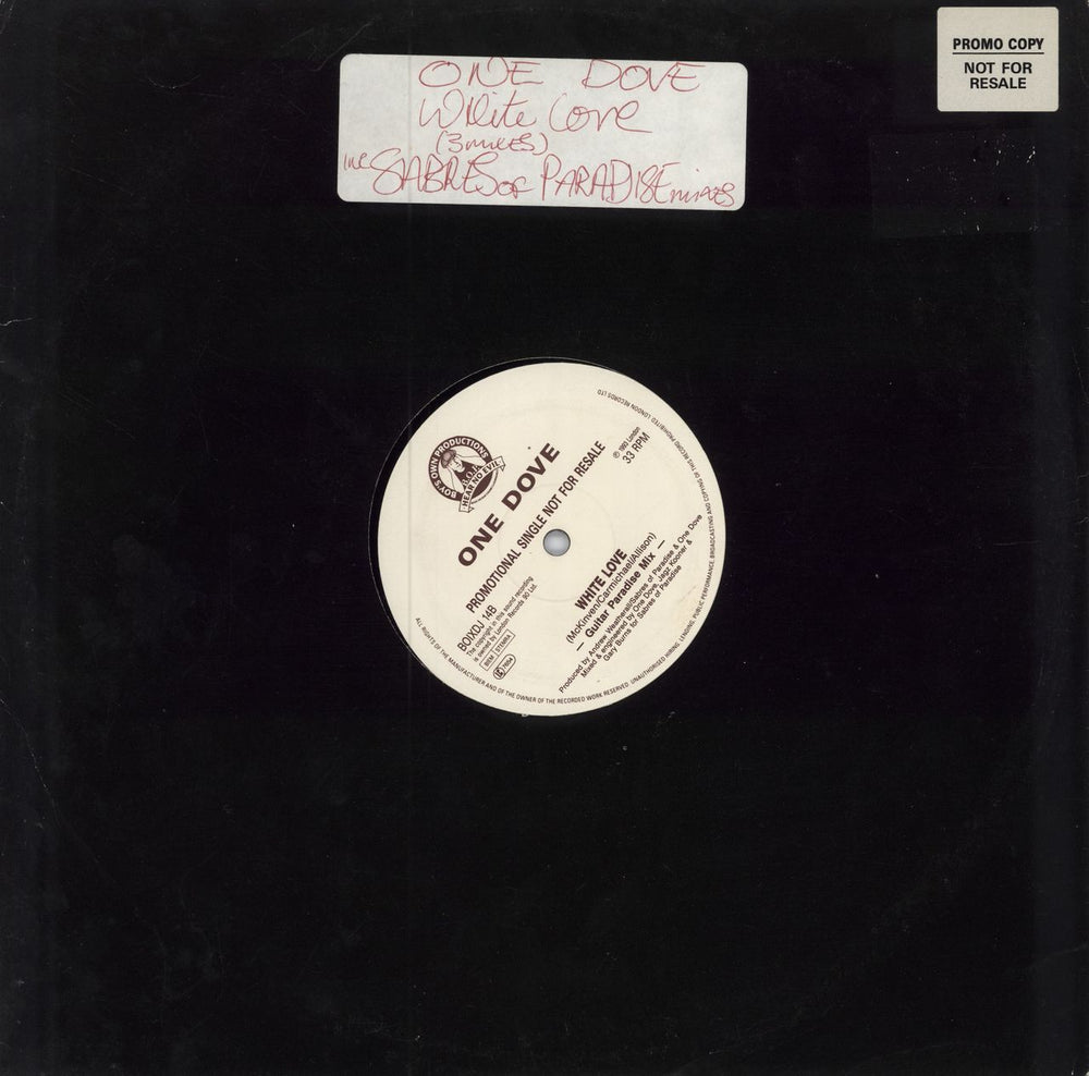 One Dove White Love UK Promo 12" vinyl single (12 inch record / Maxi-single) BIOXDJ14