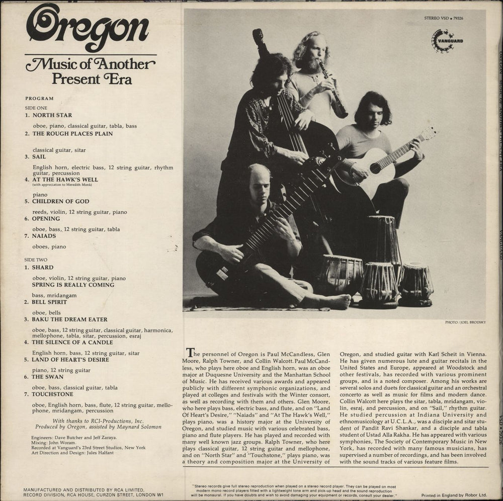 Oregon Music Of Another Present Era UK vinyl LP album (LP record) OR1LPMU342119