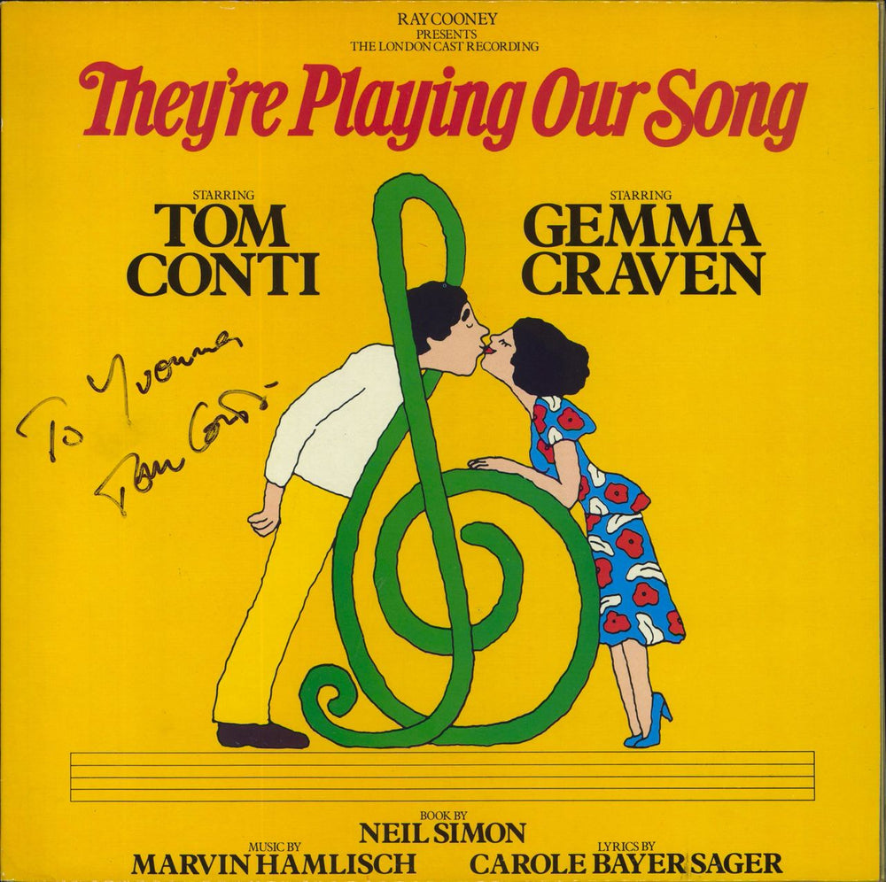 Original Cast Recording They're Playing Our Song - Autographed UK vinyl LP album (LP record) CHOPE6
