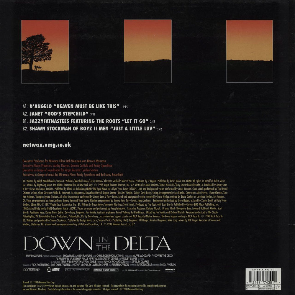 Original Soundtrack Down In The Delta - Orange Vinyl UK 12" vinyl single (12 inch record / Maxi-single) 724384743017