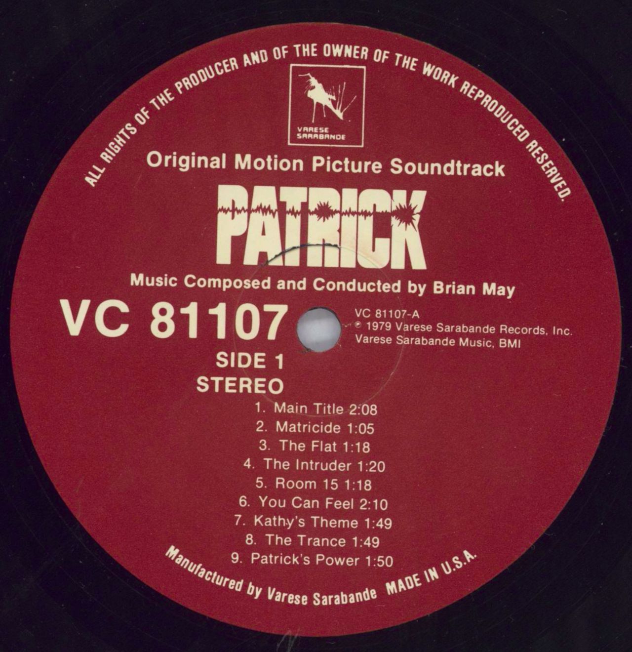 Original Soundtrack Patrick US Vinyl LP — RareVinyl.com