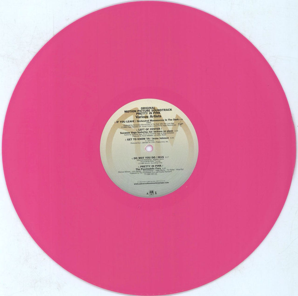 Original Soundtrack Pretty In Pink - Pink Vinyl + Numbered US vinyl LP album (LP record) OSTLPPR798282