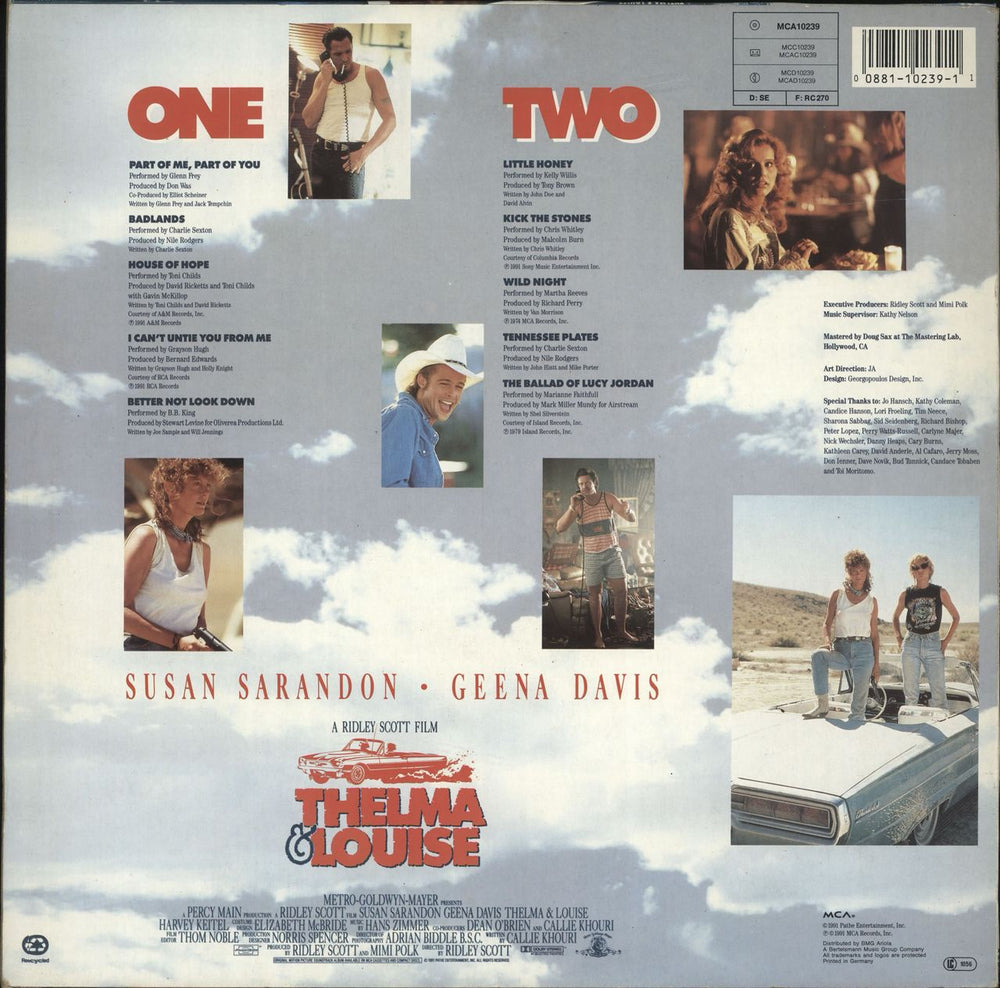 Original Soundtrack Thelma & Louise German vinyl LP album (LP record) 008811023911