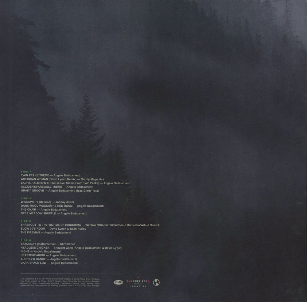 Original Soundtrack Twin Peaks: Limited Event Series Soundtrack - Green Vinyl UK 2-LP vinyl record set (Double LP Album)