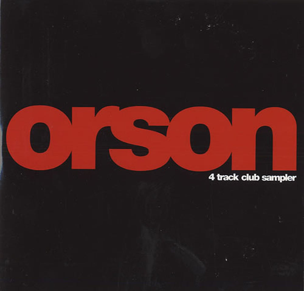 Orson 4 Track Club Sampler UK Promo CD single (CD5 / 5") ORSONCJ3