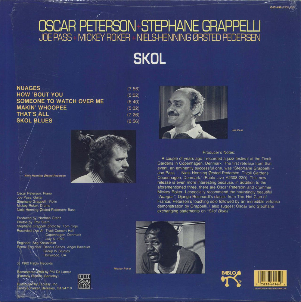 Oscar Peterson & Stéphane Grappelli Skol - stickered shrink US vinyl LP album (LP record)