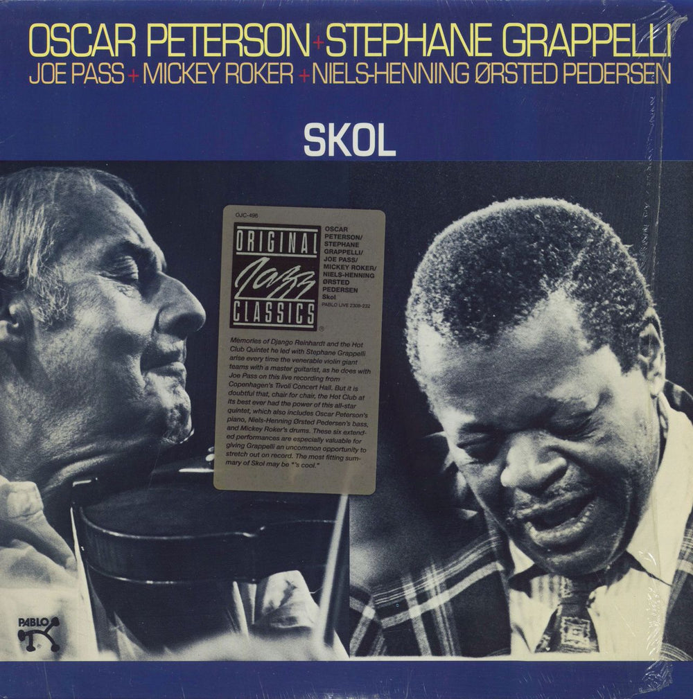 Oscar Peterson & Stéphane Grappelli Skol - stickered shrink US vinyl LP album (LP record) OJC-496