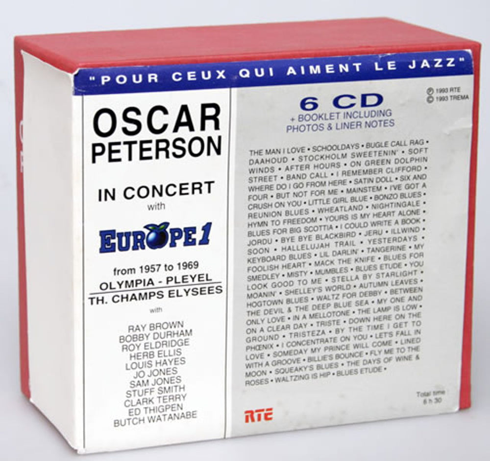 Oscar Peterson Paris Jazz Concert French CD Album Box Set OP1DXPA550402