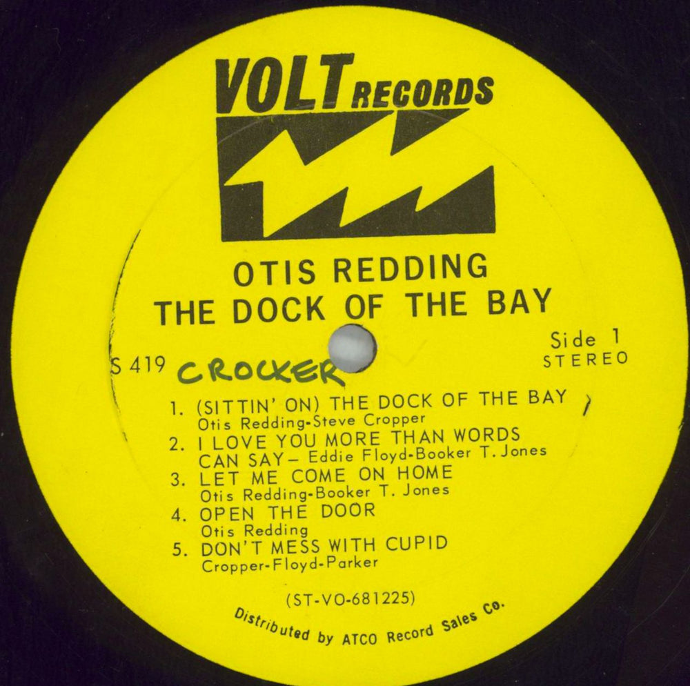 Otis Redding The Dock Of The Bay Jamaican vinyl LP album (LP record) OTILPTH820287