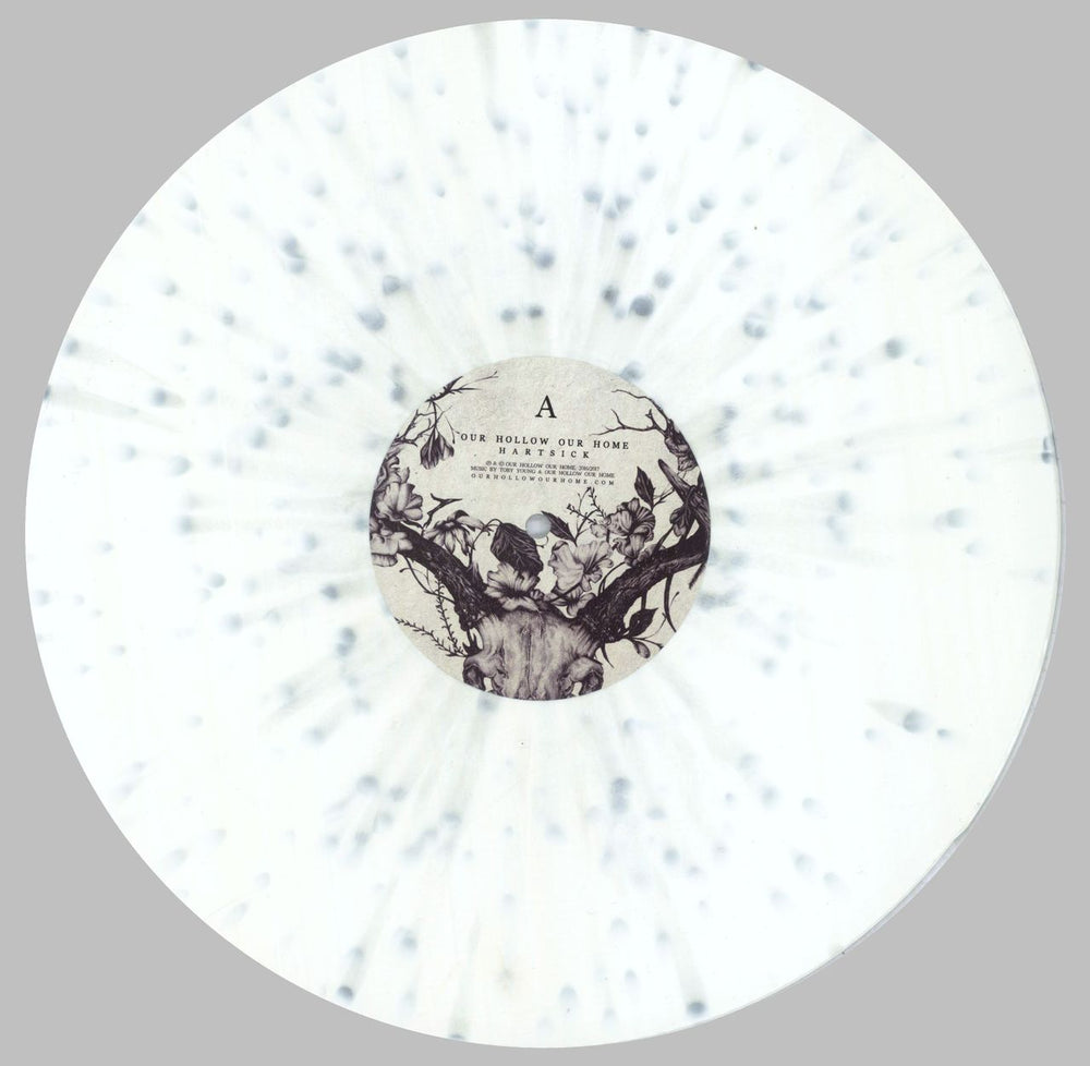 Our Hollow Our Home Hartsick - Cream with Silver Splatter Vinyl UK vinyl LP album (LP record) 6Z5LPHA827514