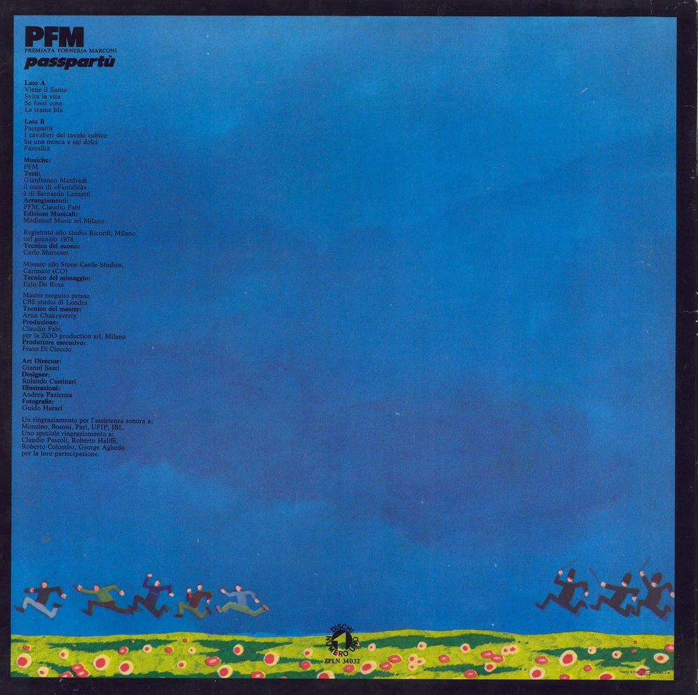 P.F.M. Passpartù Italian vinyl LP album (LP record)