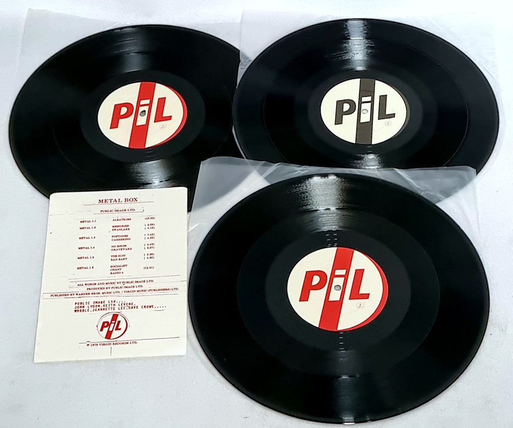 P.I.L. Metal Box + Insert - EX UK Vinyl Box Set PILVXME257182