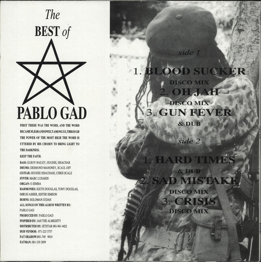 Pablo Gad The Best Of Pablo Gad UK vinyl LP album (LP record)