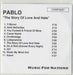 Pablo The Story Of Love And Hate UK Promo CD-R acetate CD-R ACETATE