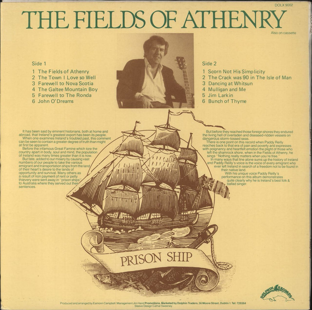 Paddy Reilly The Fields Of Athenry Irish vinyl LP album (LP record)