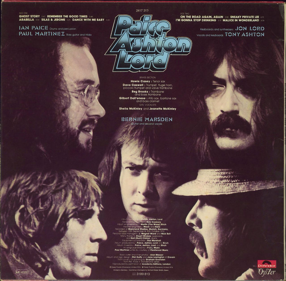 Paice Ashton Lord Malice In Wonderland German vinyl LP album (LP record)