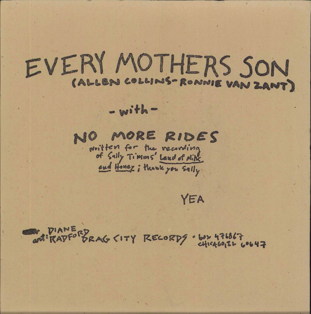 Palace Every Mothers Son UK 7" vinyl single (7 inch record / 45)