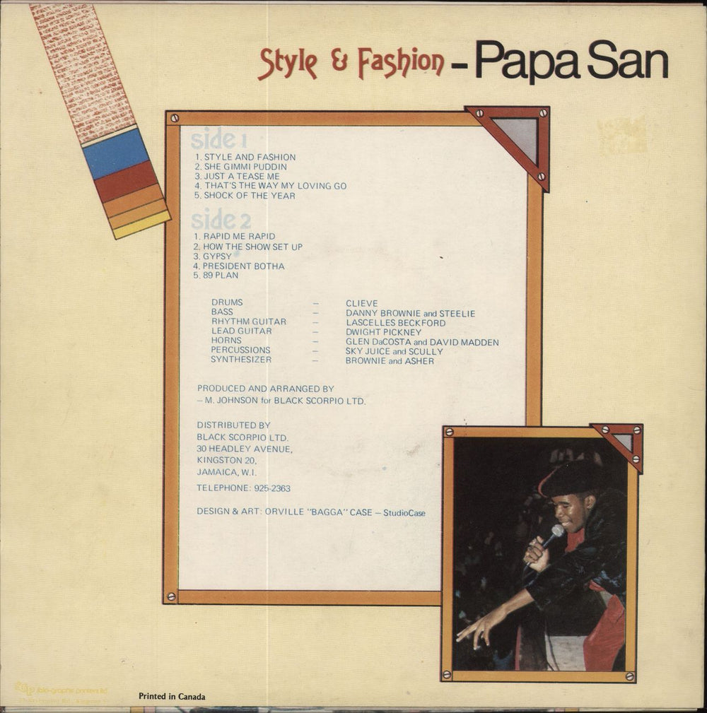 Papa San Style & Fashion Jamaican vinyl LP album (LP record)