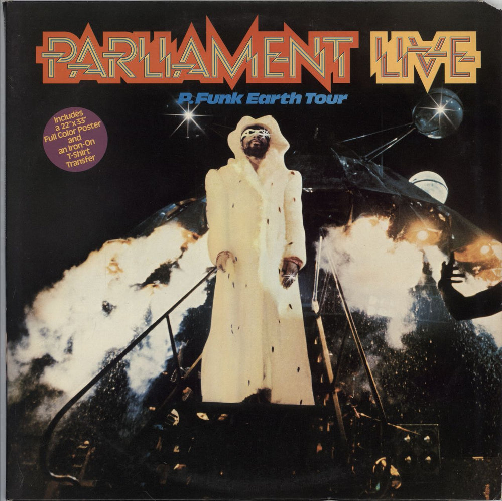 Parliament Live - P. Funk Earth Tour + Poster + Transfer US 2-LP vinyl record set (Double LP Album) NBLP7053