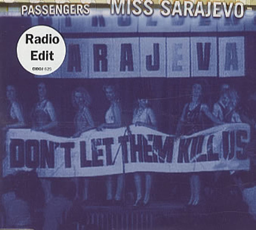 Passengers Miss Sarajevo UK Promo CD single (CD5 / 5") CIDDJ625