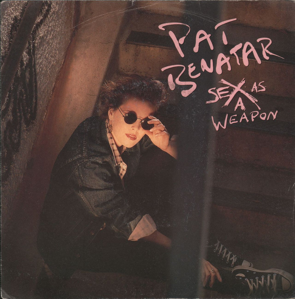 Pat Benatar Sex As A Weapon - White Label + Sleeve Italian Promo 7" vinyl single (7 inch record / 45) CHS401