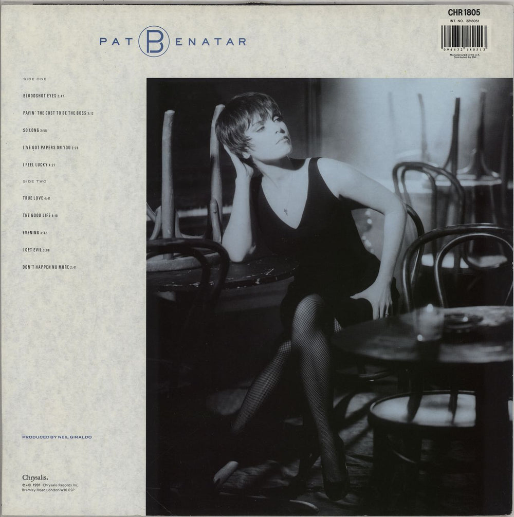 Pat Benatar True Love - EX UK vinyl LP album (LP record) 094632180513