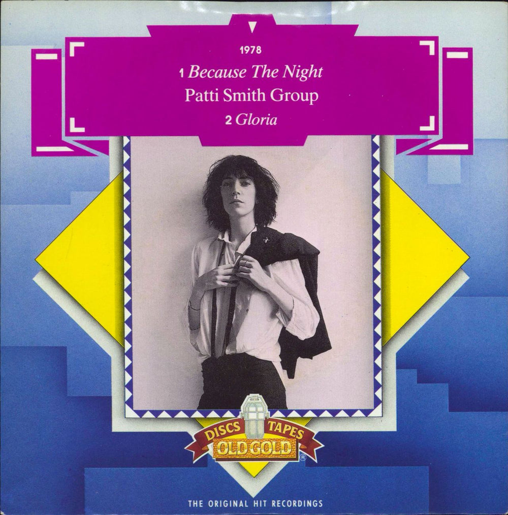 Patti Smith Because The Night - Picture Sleeve UK 7" vinyl single (7 inch record / 45) OG9458