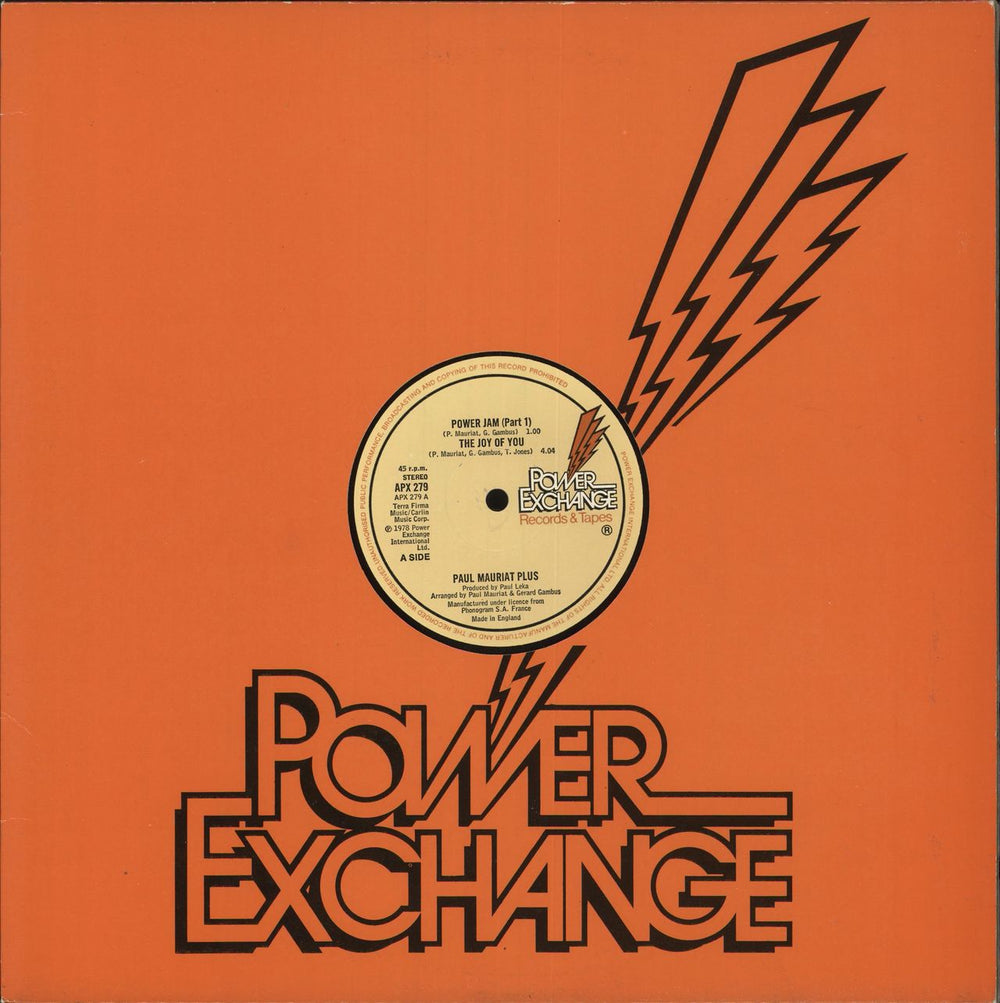 Paul Mauriat Power Jam (Part 1) UK 12" vinyl single (12 inch record / Maxi-single) APX279