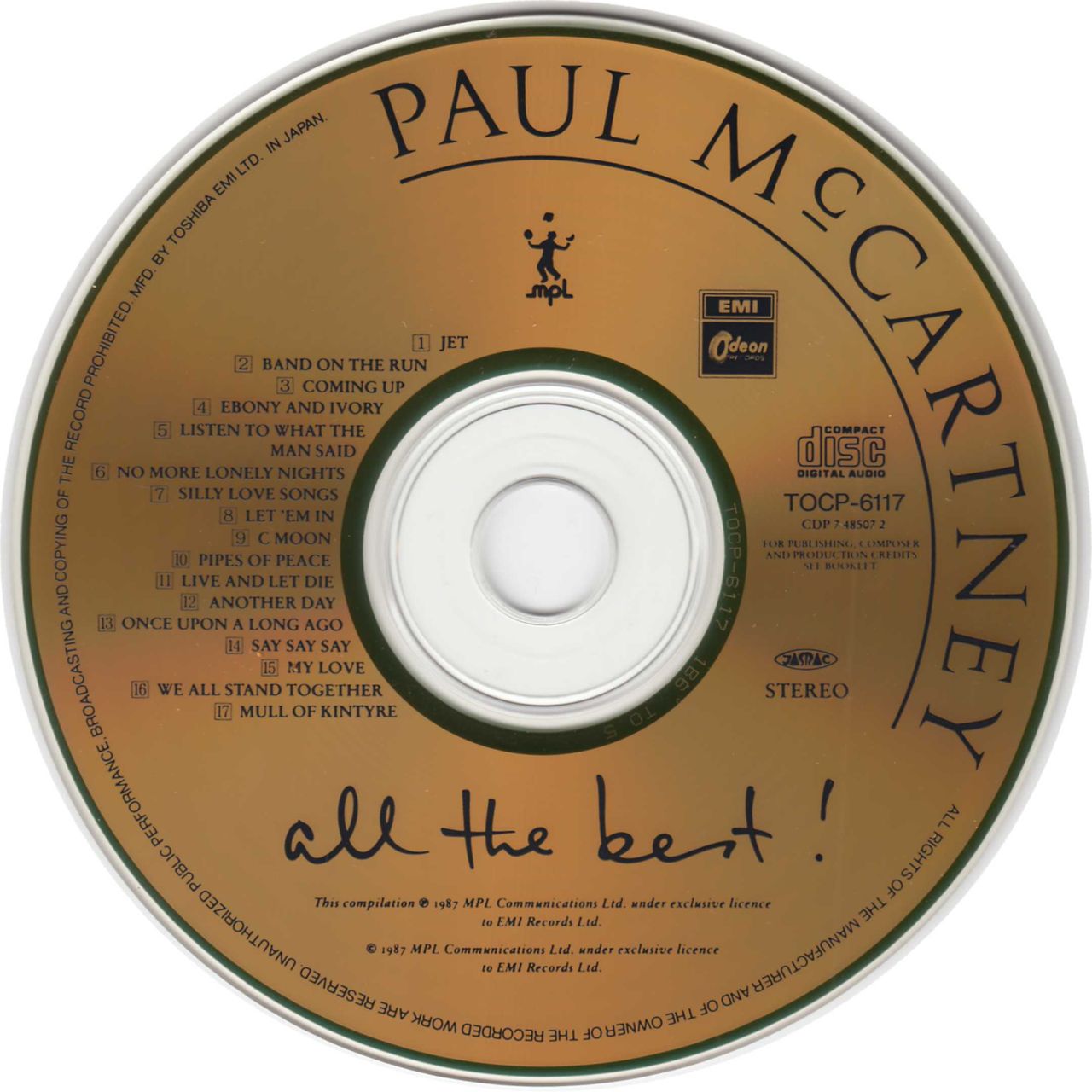 Paul McCartney and Wings All The Best - Gold Disc + obi Japanese CD al —  RareVinyl.com