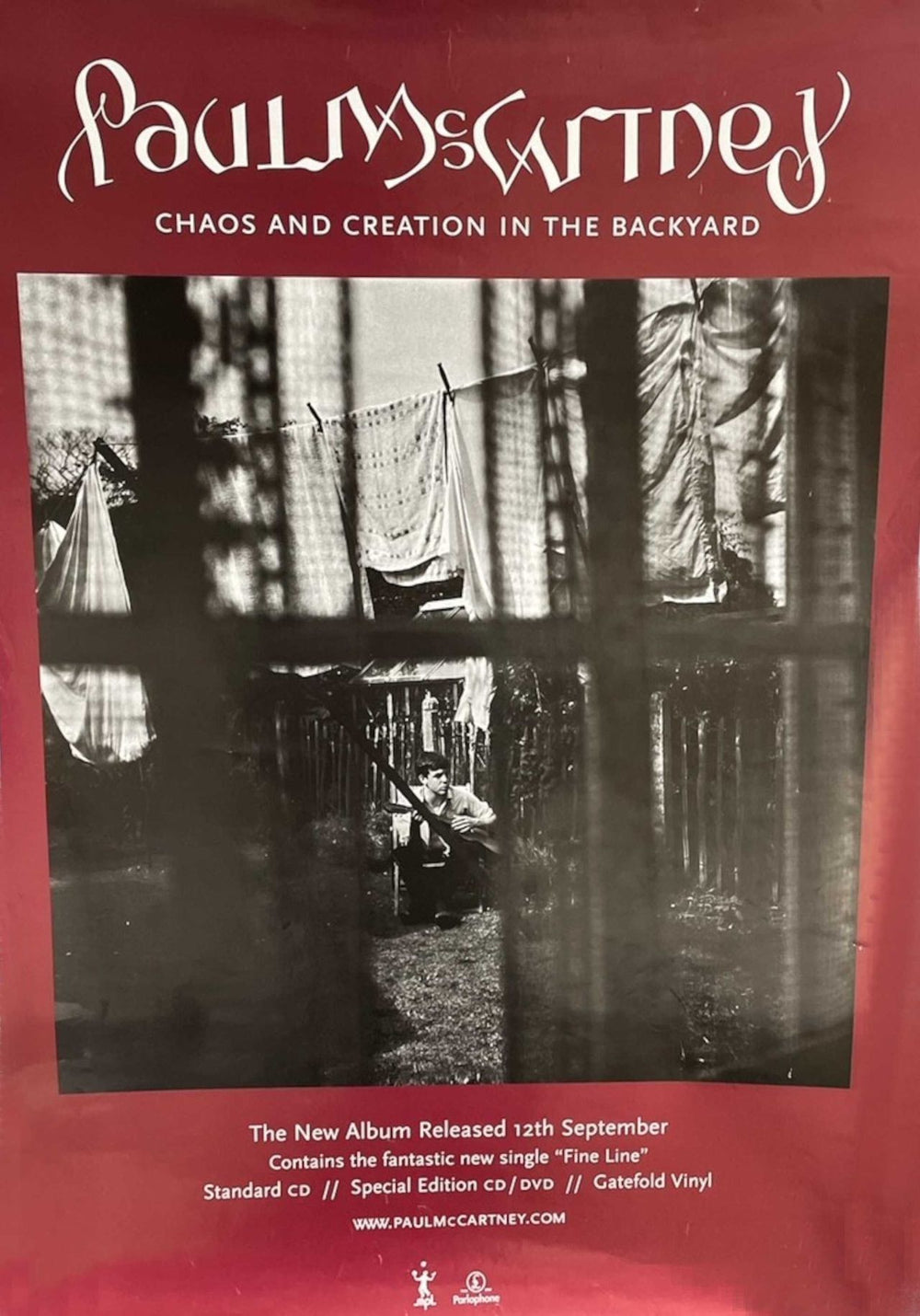 Paul McCartney and Wings Chaos & Creation In The Back Yard UK Promo poster 30 X 20