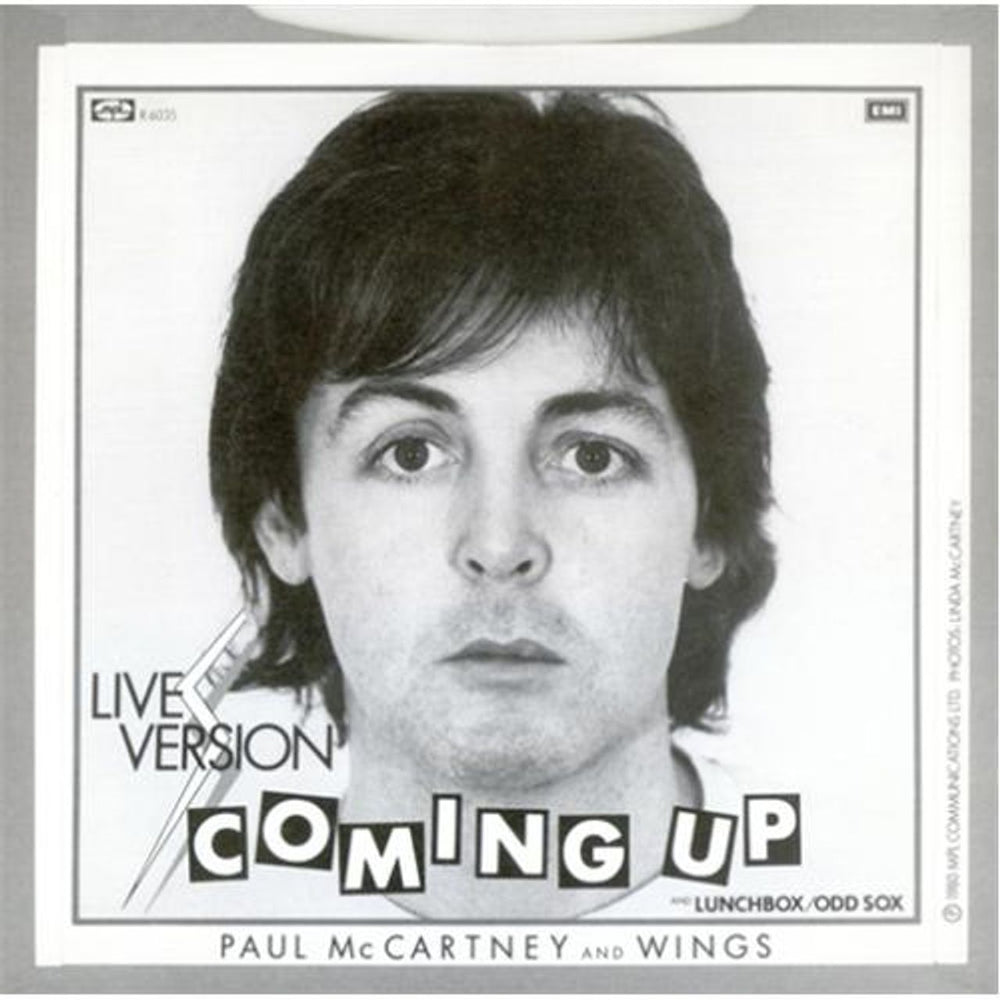 Paul McCartney and Wings Coming Up - P/S UK 7" vinyl single (7 inch record / 45)