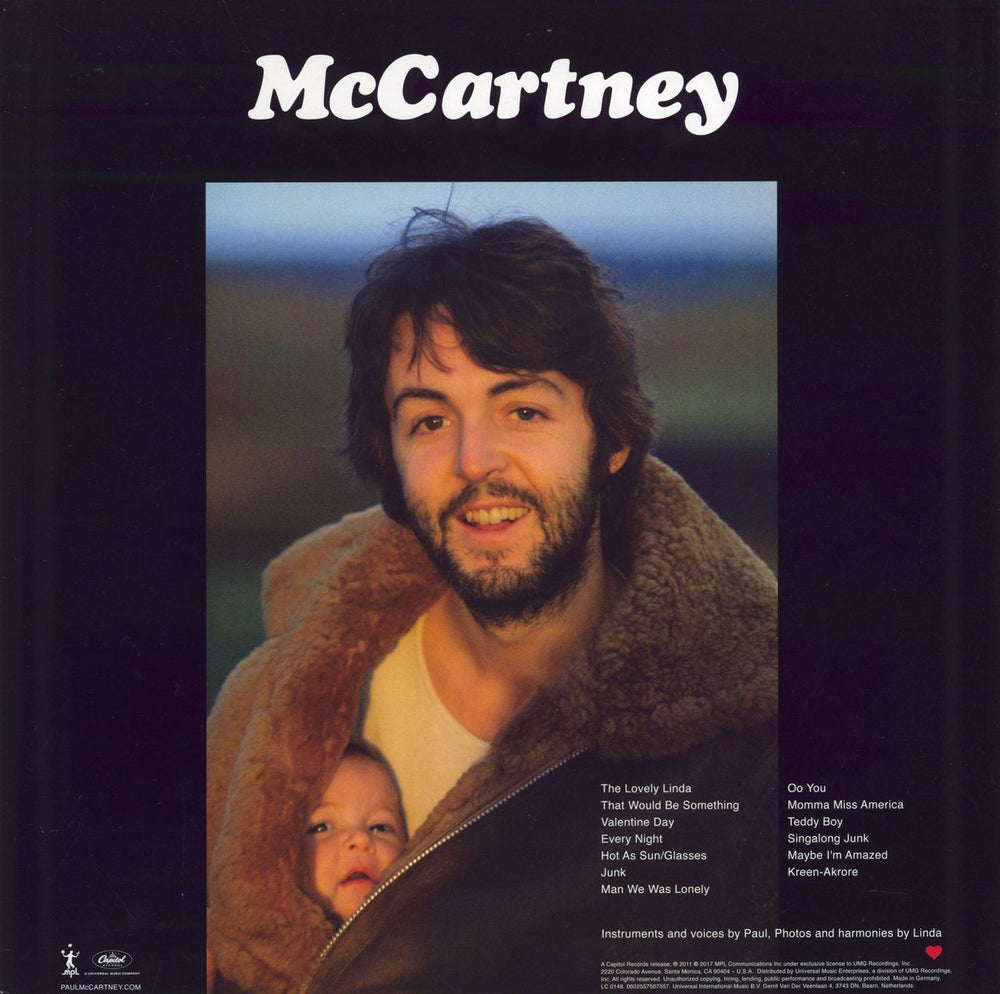 Paul McCartney and Wings McCartney European vinyl LP album (LP record) 0602557567557